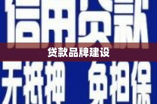 桓仁贷款品牌建设