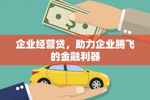 桓仁企业经营贷，助力企业腾飞的金融利器