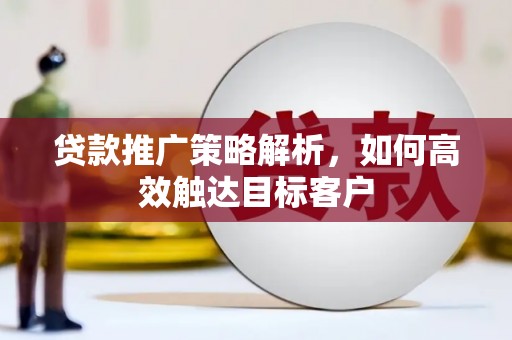 桓仁贷款推广策略解析，如何高效触达目标客户