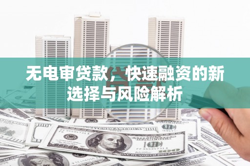 桓仁无电审贷款，快速融资的新选择与风险解析