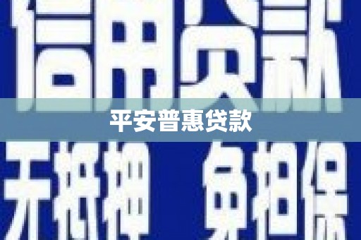 桓仁平安普惠贷款