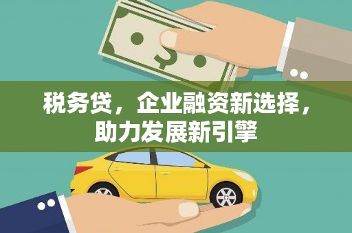 桓仁税务贷，企业融资新选择，助力发展新引擎